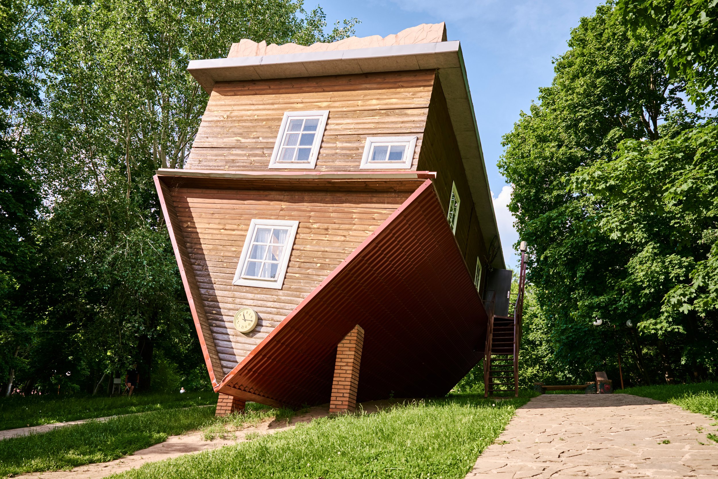 Upside Down House Attractionin Dukora, Belarus